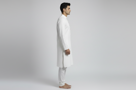 Exclusive white Punjabi/Kurta -Free Shipping