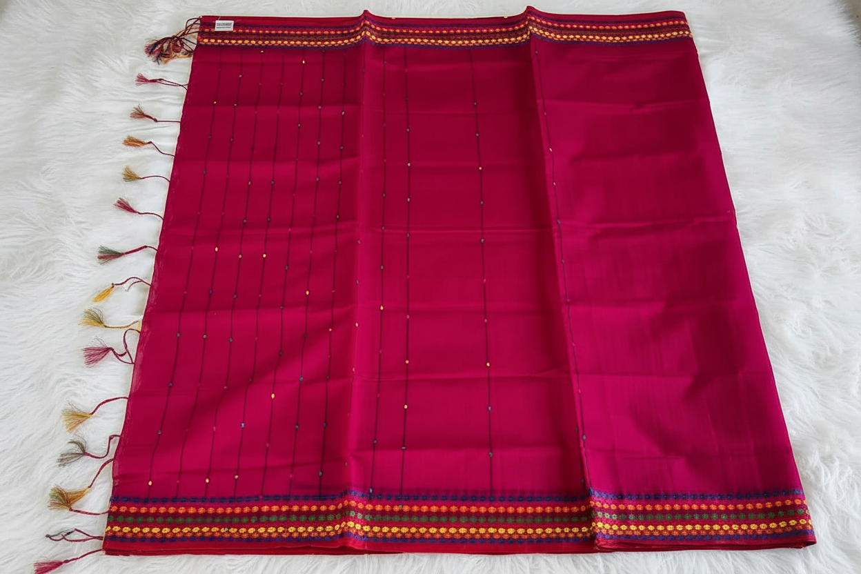 Deep Magenta Saree | Free Shipping on 2+ Items
