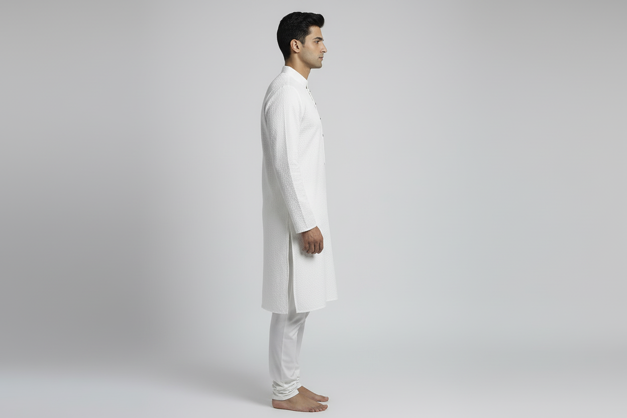 Exclusive white Punjabi/Kurta -Free Shipping