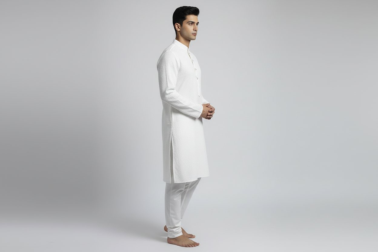 Exclusive white Punjabi/Kurta -Free Shipping