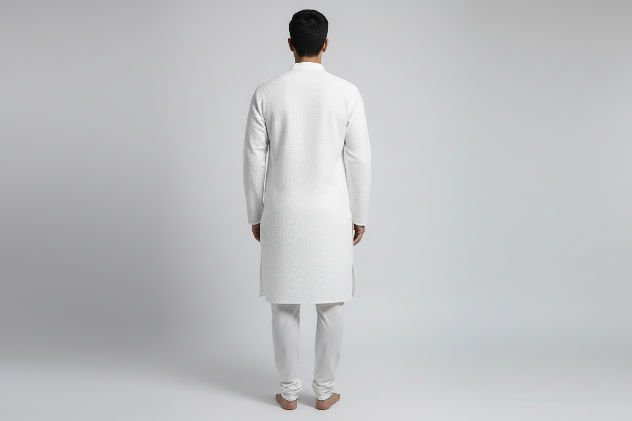 Exclusive white Punjabi/Kurta -Free Shipping