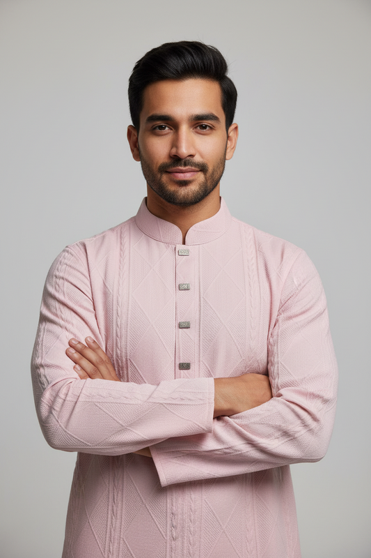 Dua Drip Exclusive baby pink Punjabi/Kurta | Free Shipping
