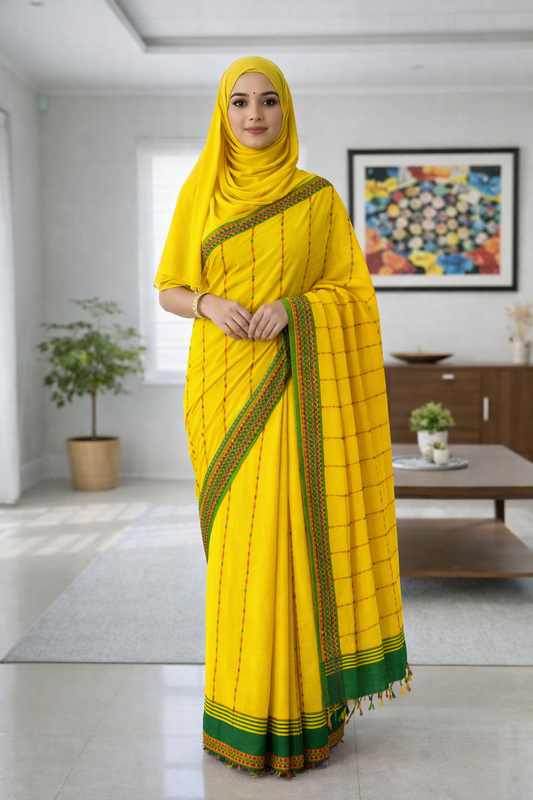 Yellow Group Saree | Free Shipping on 12+ Orders
