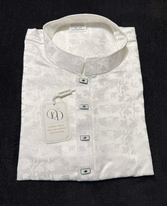 Dua Drip Premium White floral Punjabi | Free Shipping