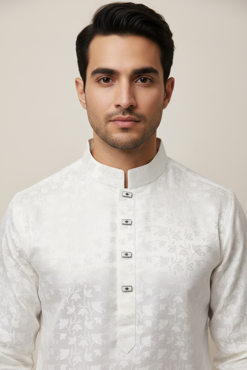 Dua Drip Premium White floral Punjabi | Free Shipping