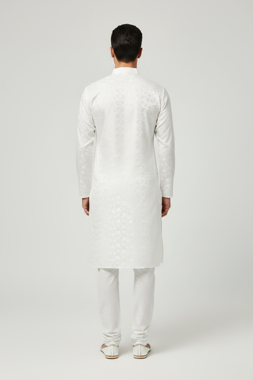Dua Drip Premium White floral Punjabi | Free Shipping