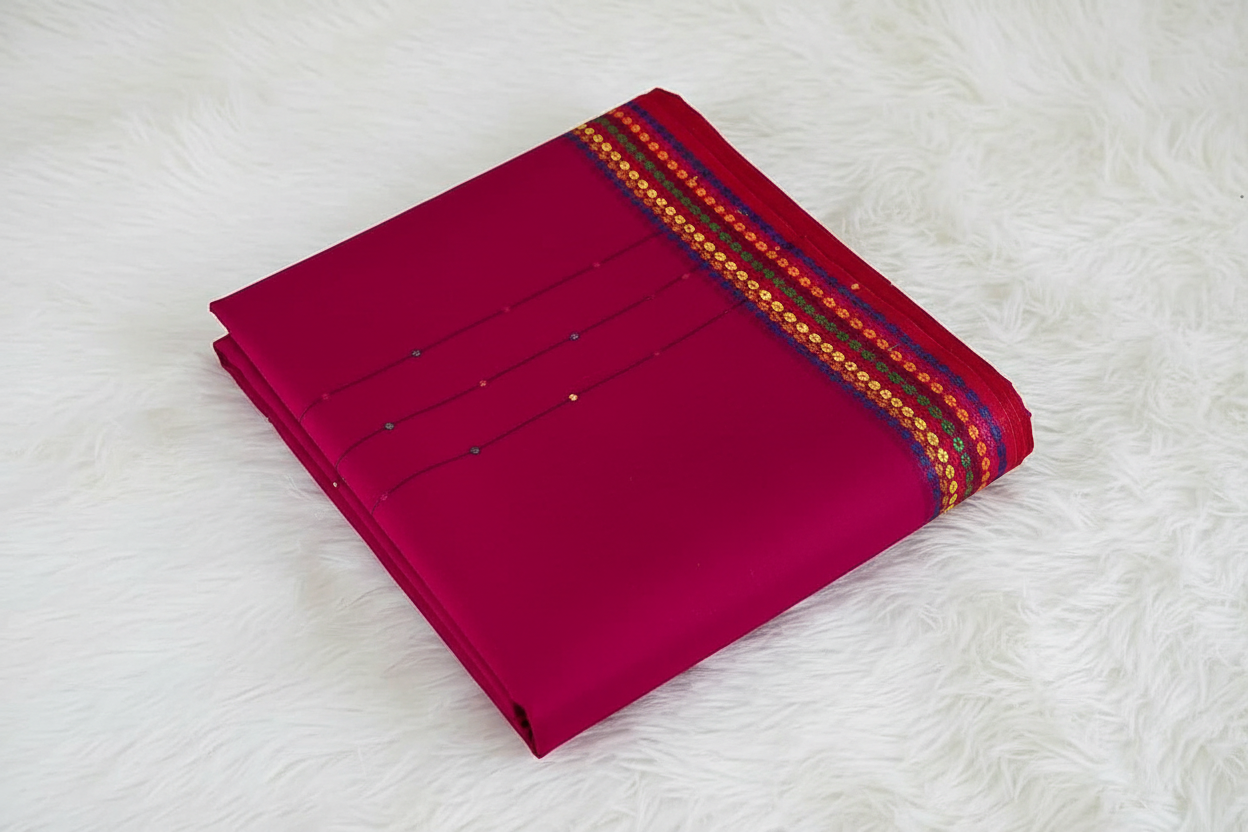 Deep Magenta Saree  | Free Shipping on 2+ Items
