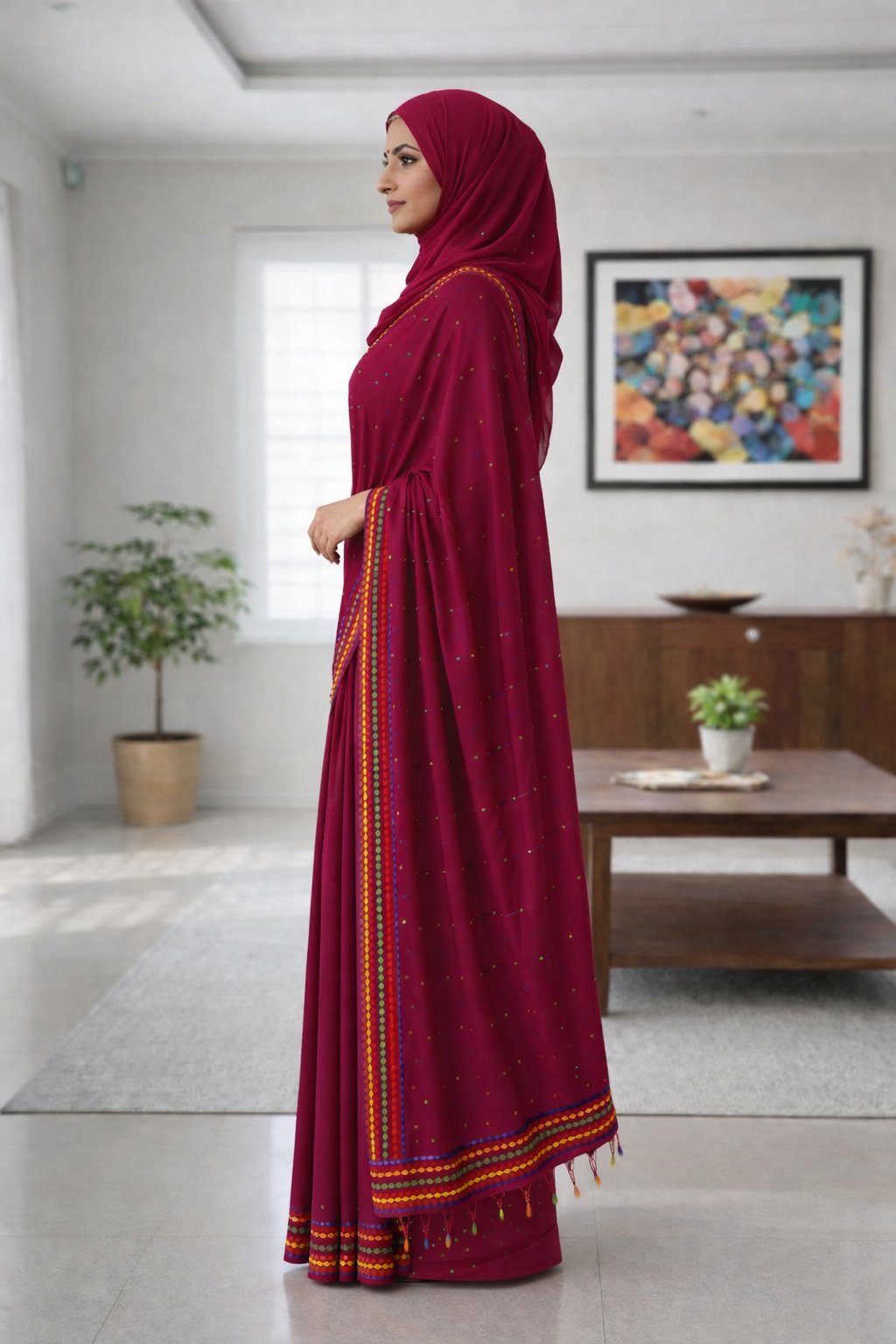 Deep Magenta | Group Saree | Free Shipping on 12+ Orders