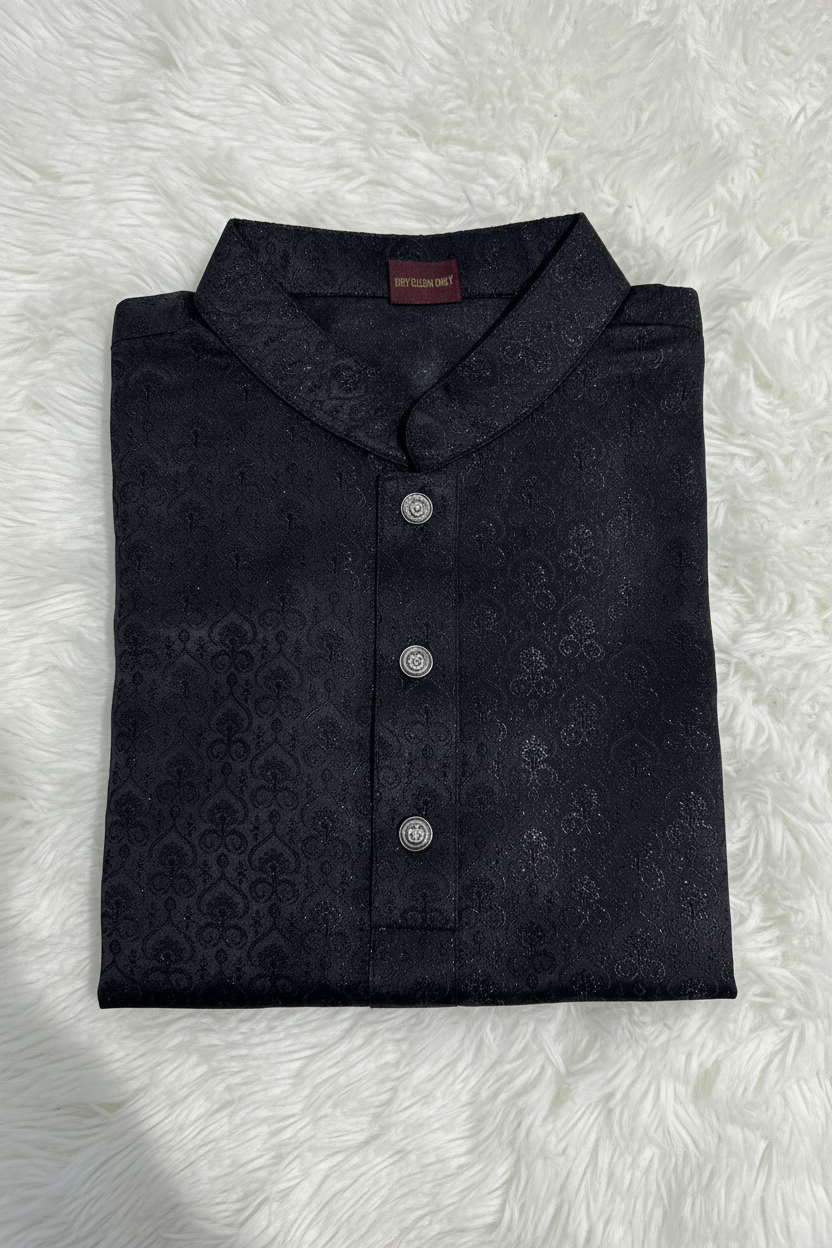 Kids Black Punjabi/Kurta | Free Shipping