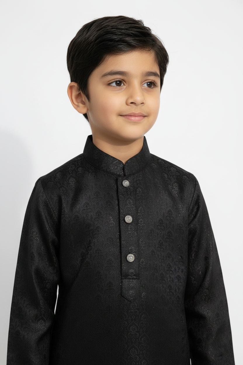Kids Black Punjabi/Kurta | Free Shipping
