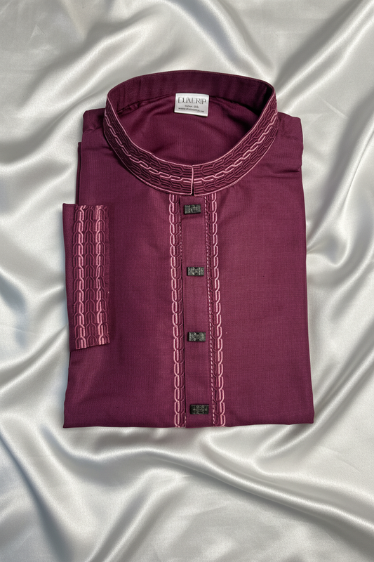 Pink Embroidery design Punjabi/ Kurta - Free Shipping