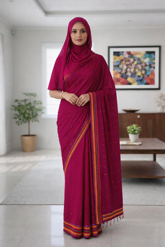 Deep Magenta | Group Saree | Free Shipping on 12+ Orders