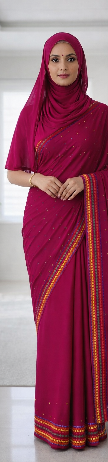 Deep Magenta Saree  | Free Shipping on 2+ Items