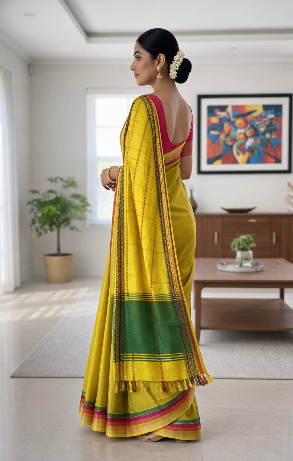 Yellow Group Saree | Free Shipping on 12+ Orders