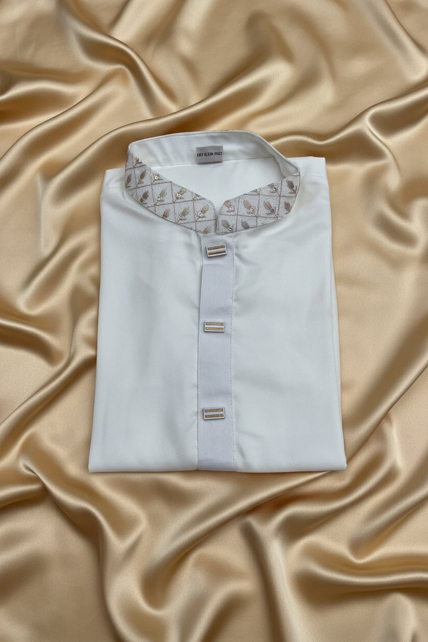 Kid’s white Punjabi/Kurta | Free Shipping