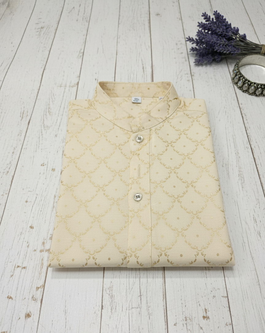 Off White printed Group Panjabi | Free Shipping on 15+ Orders