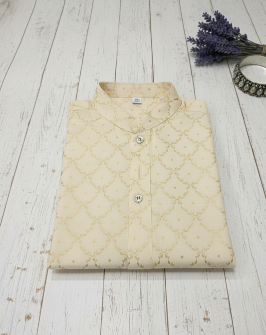 Off White printed Group Panjabi | Free Shipping on 15+ Orders