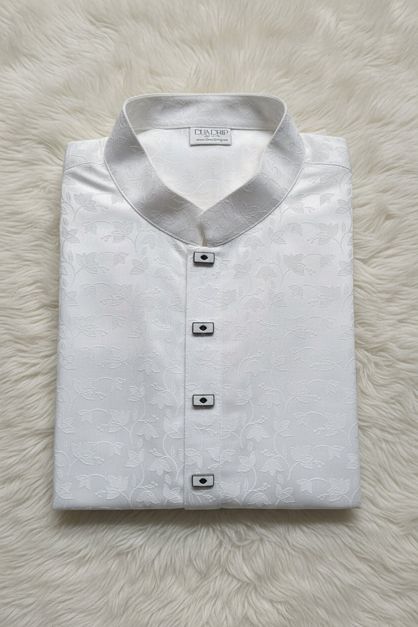 Dua Drip Premium White floral Punjabi | Free Shipping